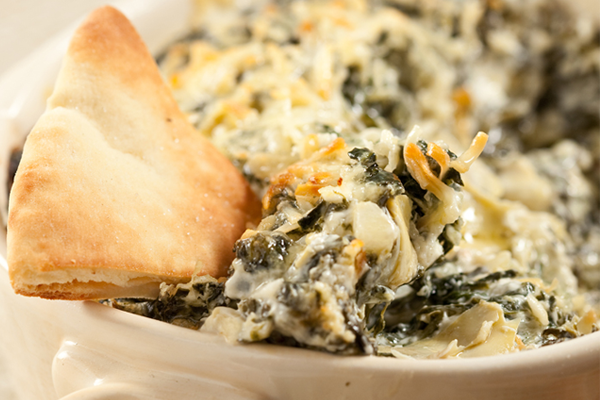 Guilt-Free Warm Gooey Spinach Artichoke Dip