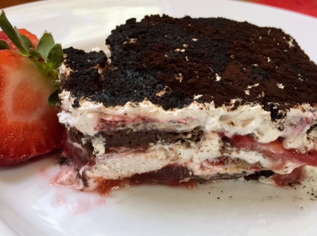 Chocolate Strawberry Icebox Cake