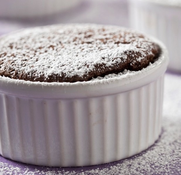 Easy 5-Ingredient Dark Chocolate Soufflés