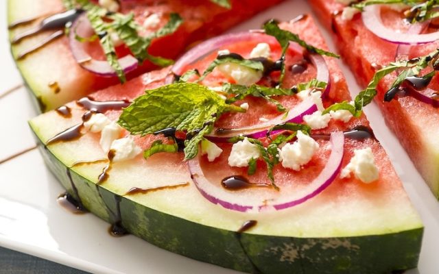 Watermelon Feta “Pizza” Salad