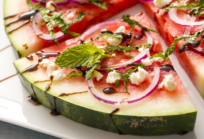 Watermelon Feta “Pizza” Salad