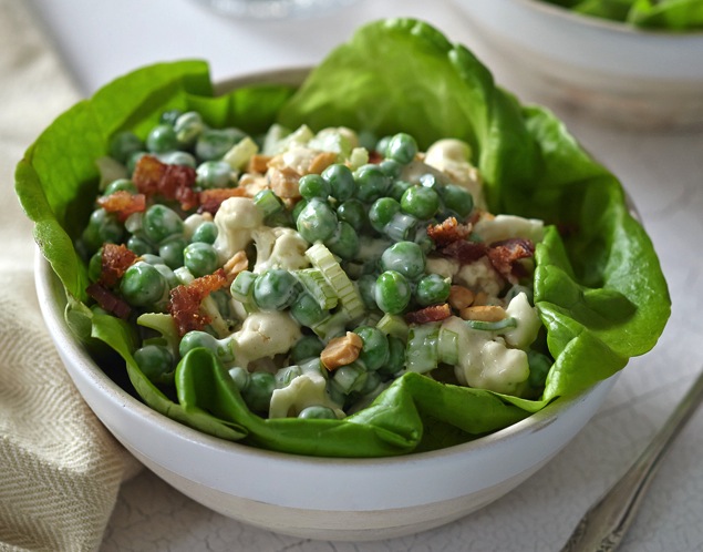 Creamy Crunchy Pea & Cheddar Salad