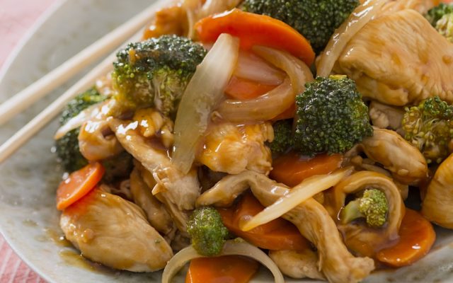 Bourbon Chicken and Broccoli Stir-Fry