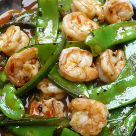 Stir-Fried Shrimp (or Chicken) with Snow Peas