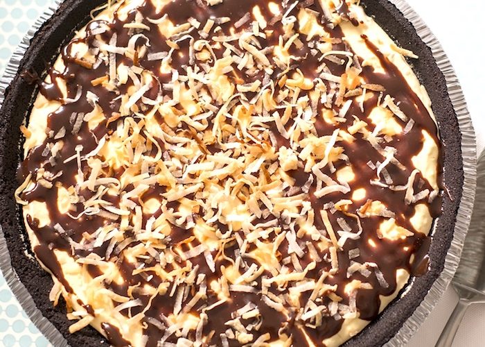 15-Minute Coconut Cream Candy Bar Pie