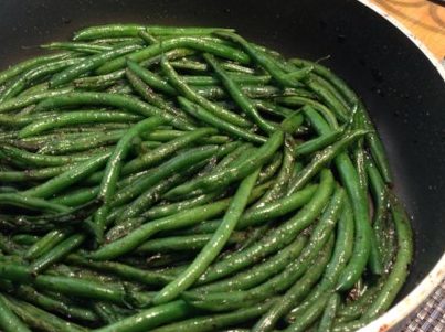 Seared, Steamed, and Glazed Green Beans