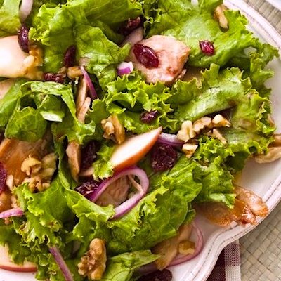 Apple, Chicken and Walnut Salad with Raspberry Vinaigrette