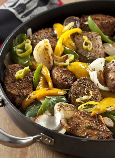 Weeknight Wonder – Skillet Pork and Peppers