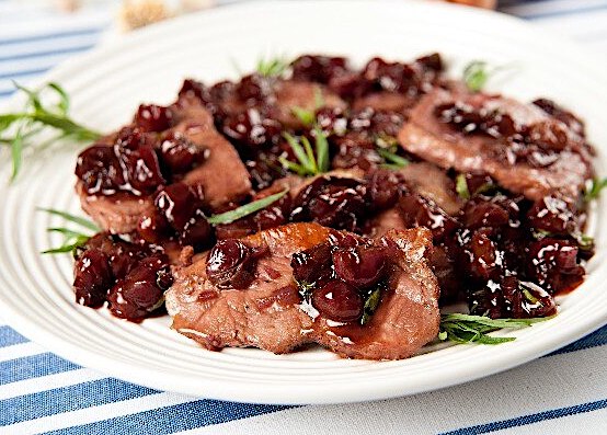 Pork Tenderloin with Cranberry Pan Sauce